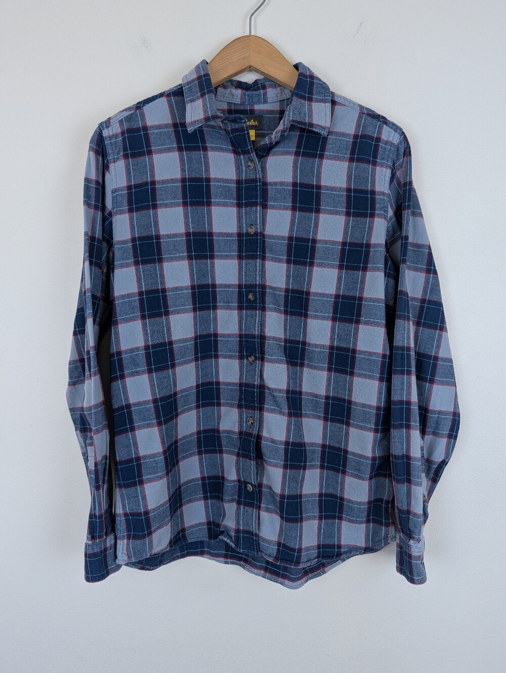 Cabela's Blue Flannel Long Sleeve Shirt